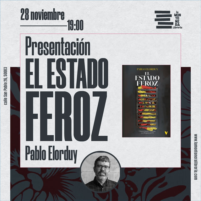 Pablo Elorduy presenta el libro 'El Estado feroz'